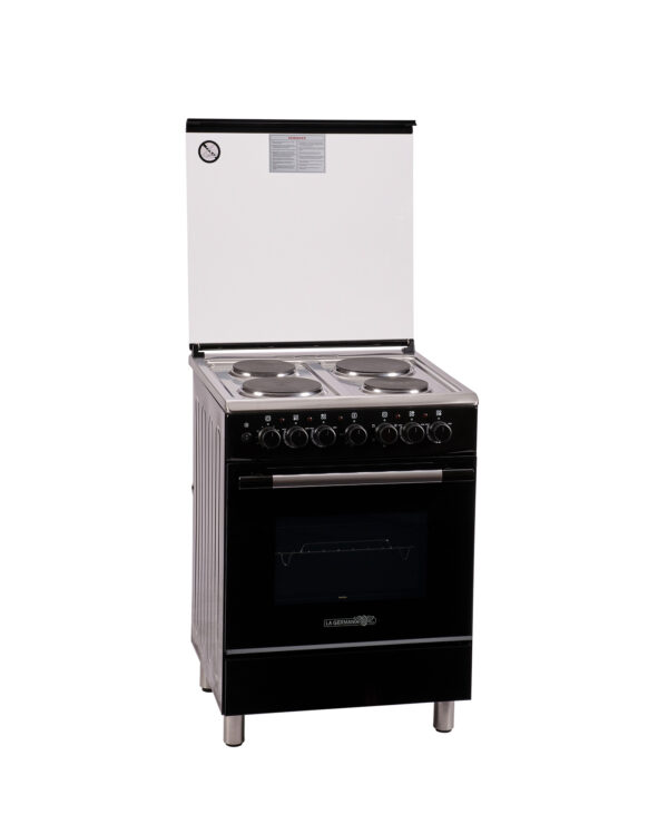 60x60cm 4 Electric Hotplate, Electric Thermostat Oven/Grill, Stainless Top CGFC604 40BTR - Image 2