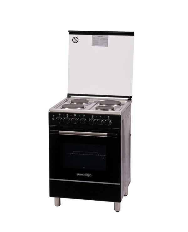 60x60cm 4 Electric Hotplate, Electric Thermostat Oven/Grill, Stainless Top CGFC604 40BTR - Image 3