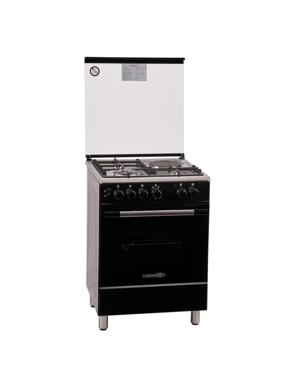 60x60cm 3 Gas Burner Electric Hotplate, Gas Thermostat Oven/Grill, Stainless Top CGFC631 31BTR - Image 3